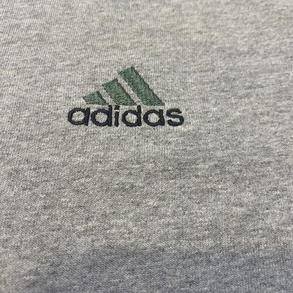 Adidas Shirt Adult Small Gray Logo Short Sleeve Men's - Picture 4 of 6